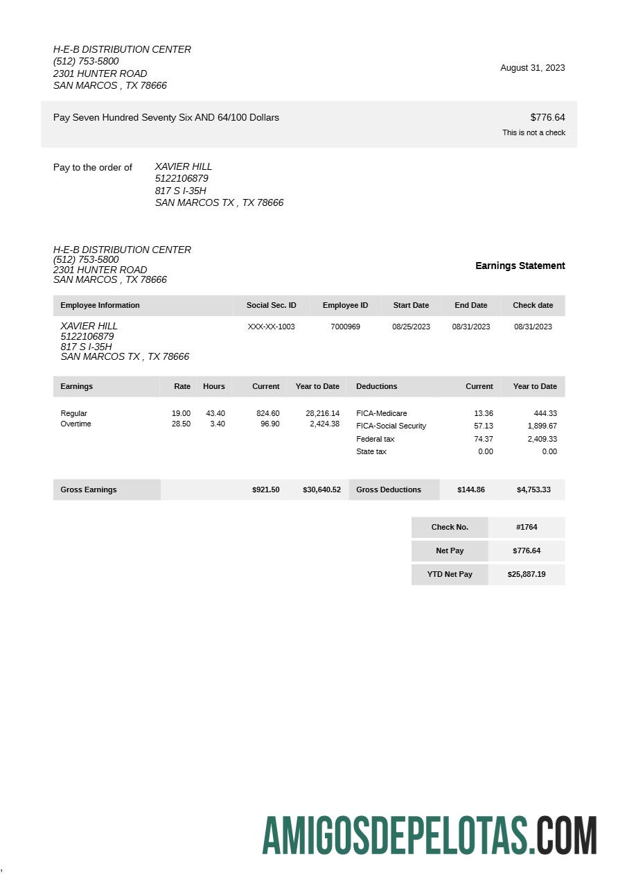 Profesional H E B Distribution Center earning laporan templat in Word and PDF format.PDF, 1