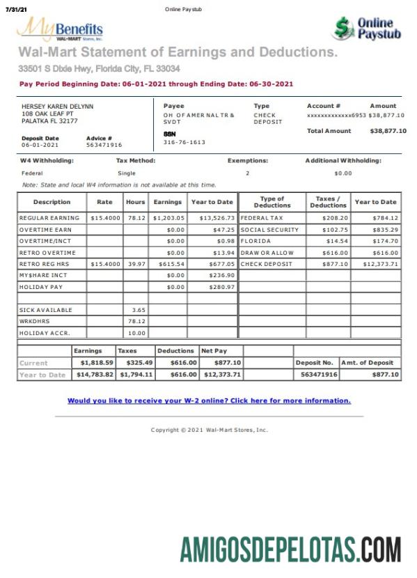 My Benefits Wal Mart earnings laporan templat