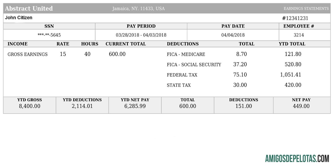 AS ABSTRACT united payslip Word and PDF format templat