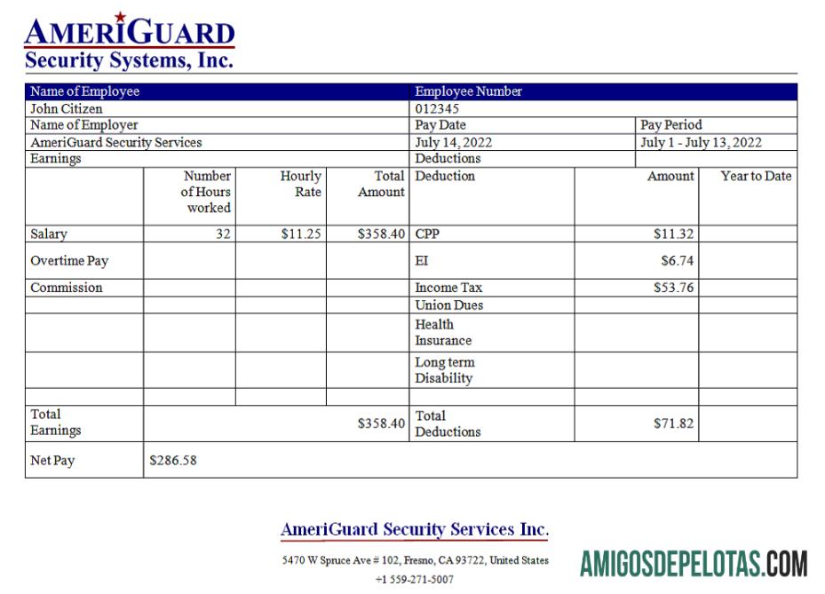AS AmeriGuard Security Services Inc security Perusahaan sampel
