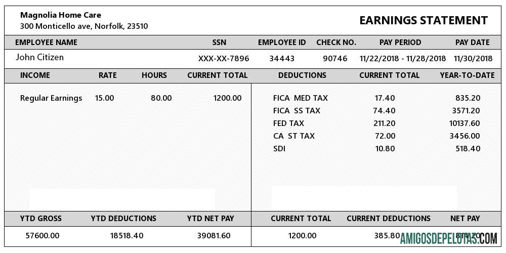 AS VIRGINIA Magnolia Home Care earning laporan in Word and PDF format makering