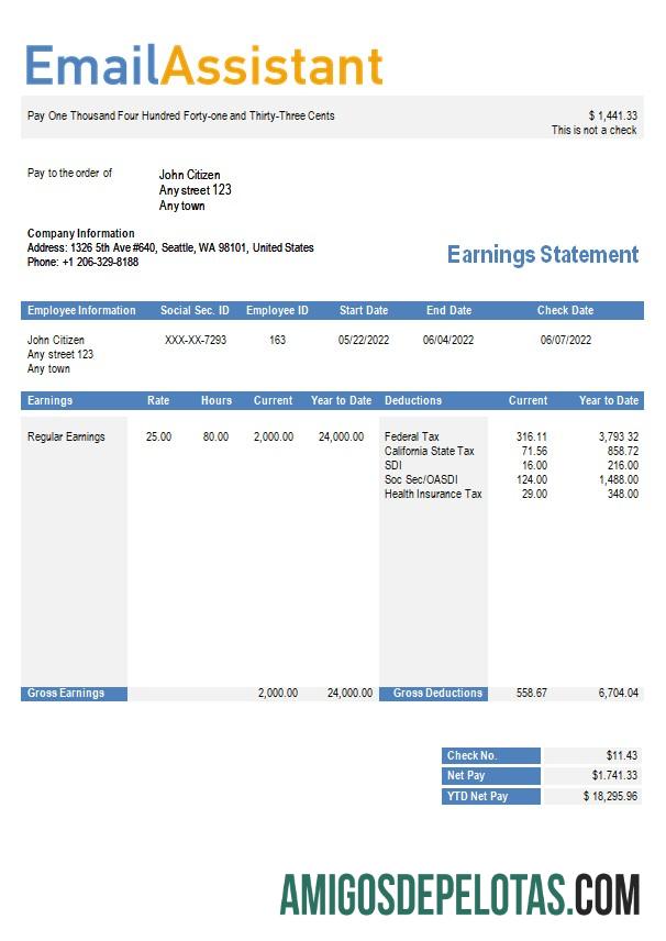 Email services Perusahaan earning laporan in Word and PDF format desain