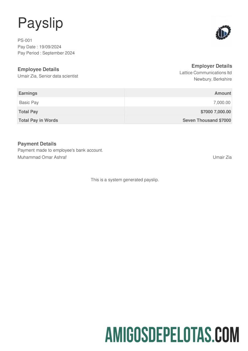 Premium Peralatan testing Perusahaan payslip templat in Word and PDF format.PDF, 1