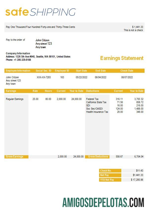 Berkualitas safe pengiriman Perusahaan payroll templat in Word and PDF format