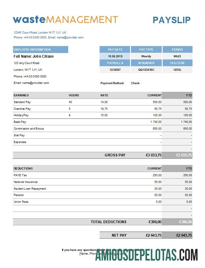 Realistis waste management Perusahaan earning laporan templat in Excel and PDF format