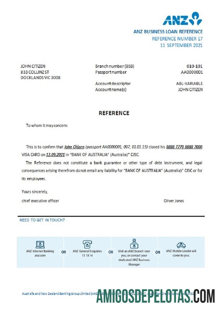 Australia ANZ bank closure Referensi makering