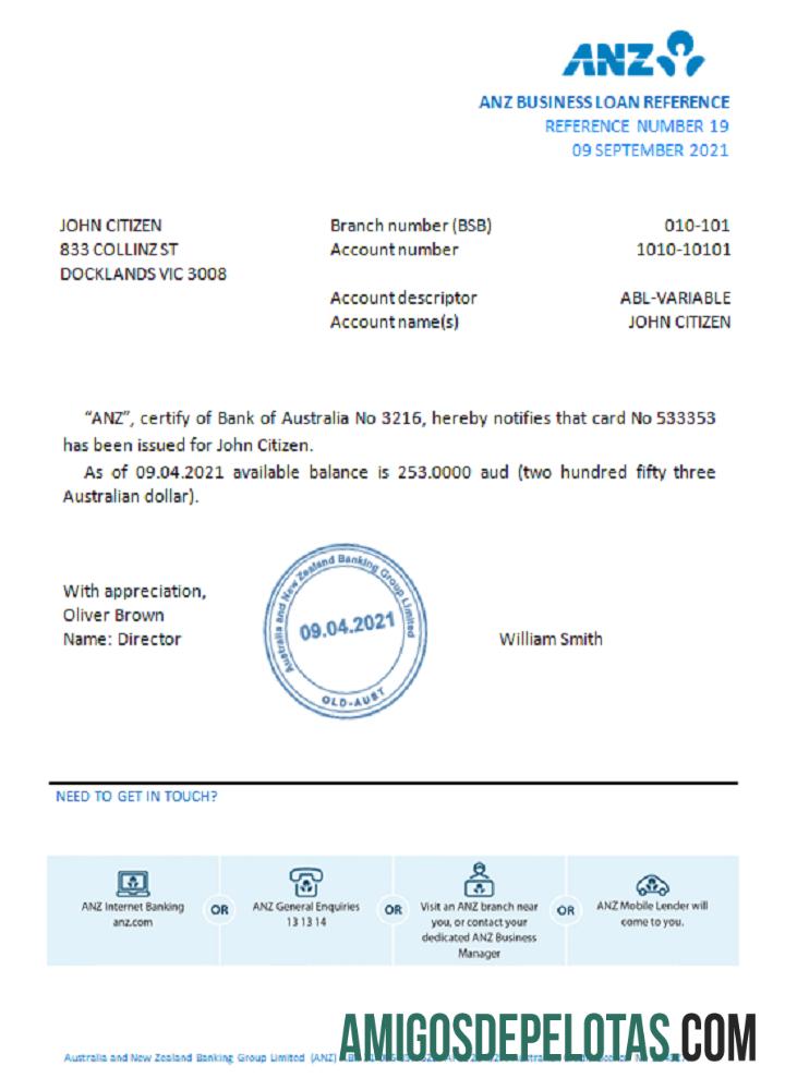Australia ANZ bank Referensi pratinjau