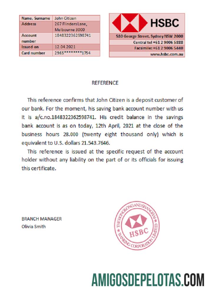 Australia HSBC Referensi makering