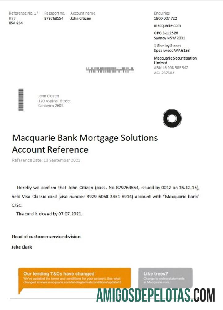 Australia Macquarie closure Referensi sampel
