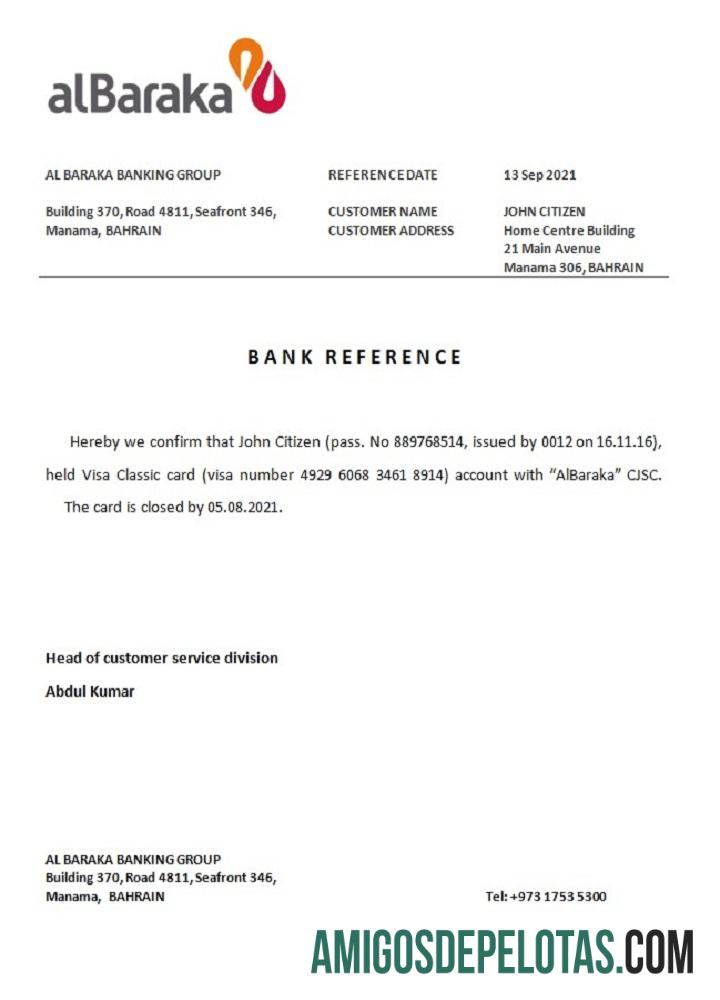 Bahrain Al Baraka closure Referensi desain