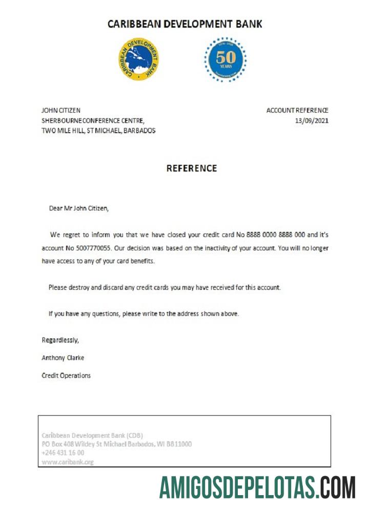 Barbados Caribbean Development bank closure Referensi pratinjau