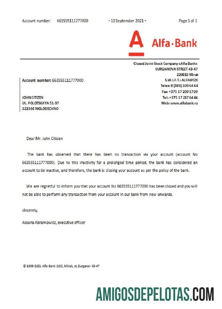 Belarus Alfa closure Referensi desain