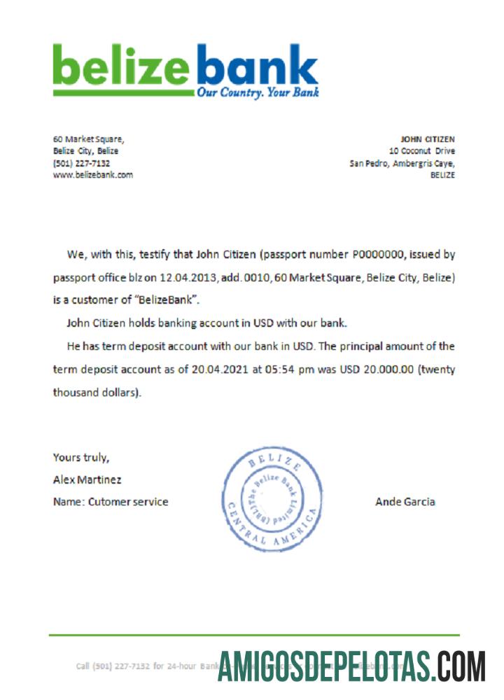 Belize Belizebank Referensi templat