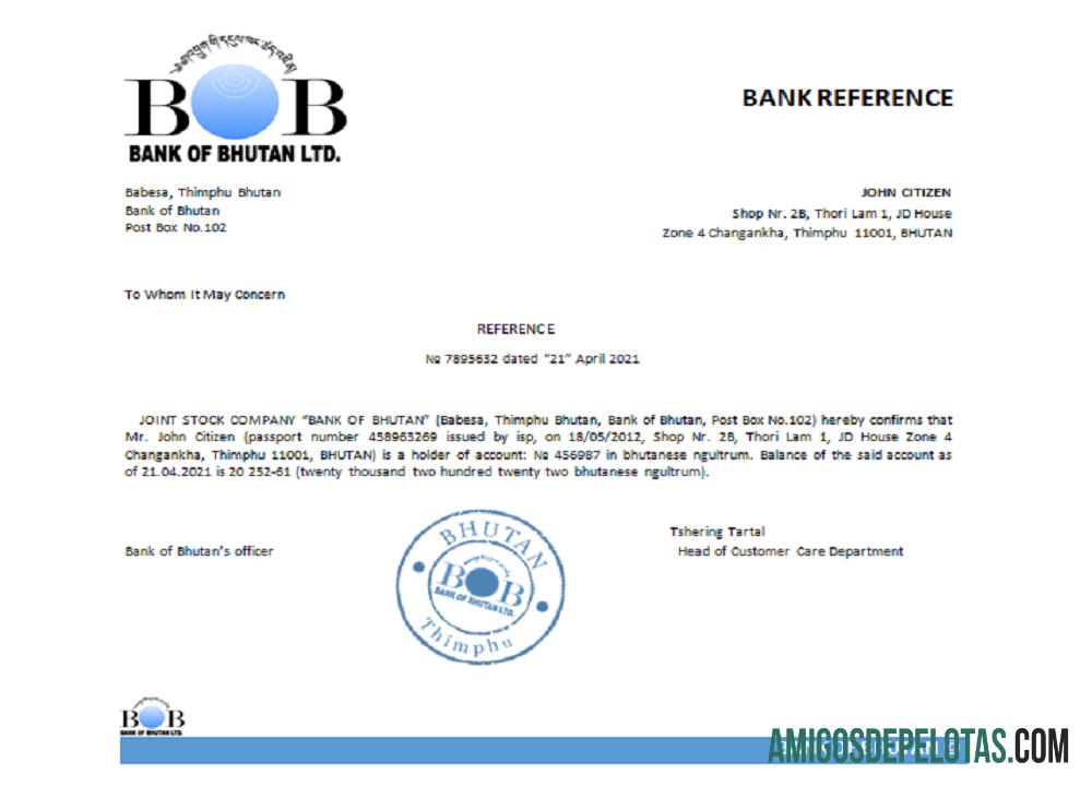 Bhutan bank of Bhutan Referensi templat