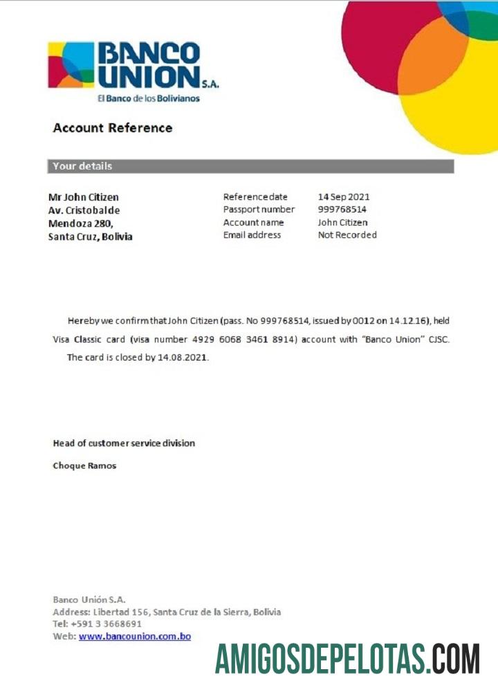 Bolivia Banko serikat closure Referensi makering