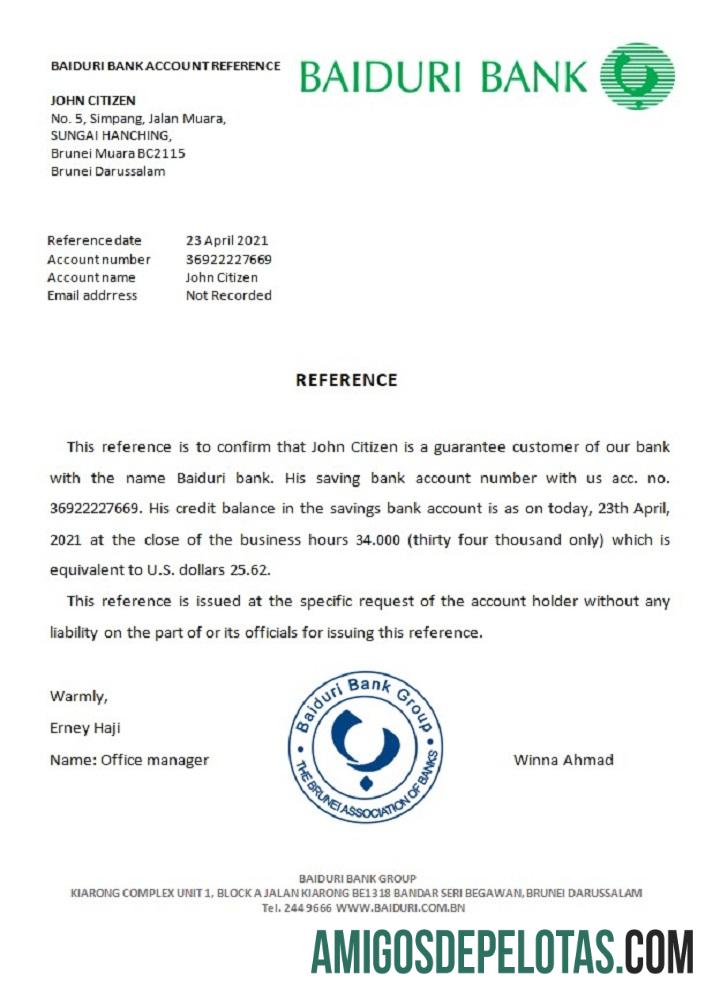 Brunei Baiduri bank Referensi makering