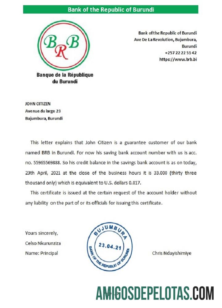 Burundi The republic bank of Burundi Referensi desain