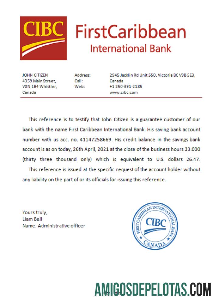 Kanada CIBC bank Referensi templat