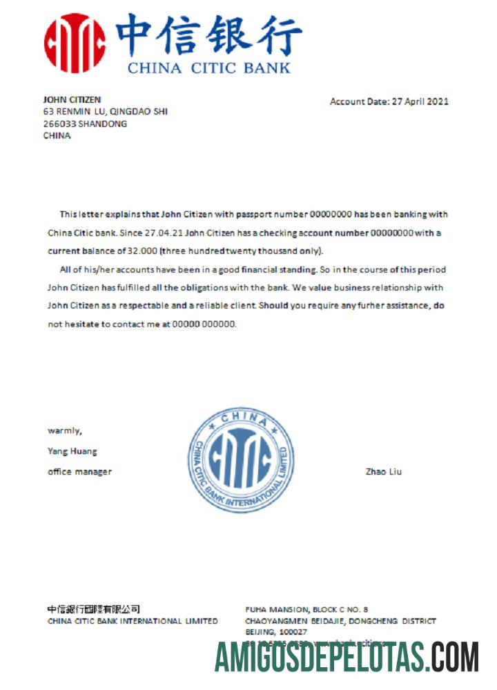 Tiongkok Citic bank Corp Referensi desain