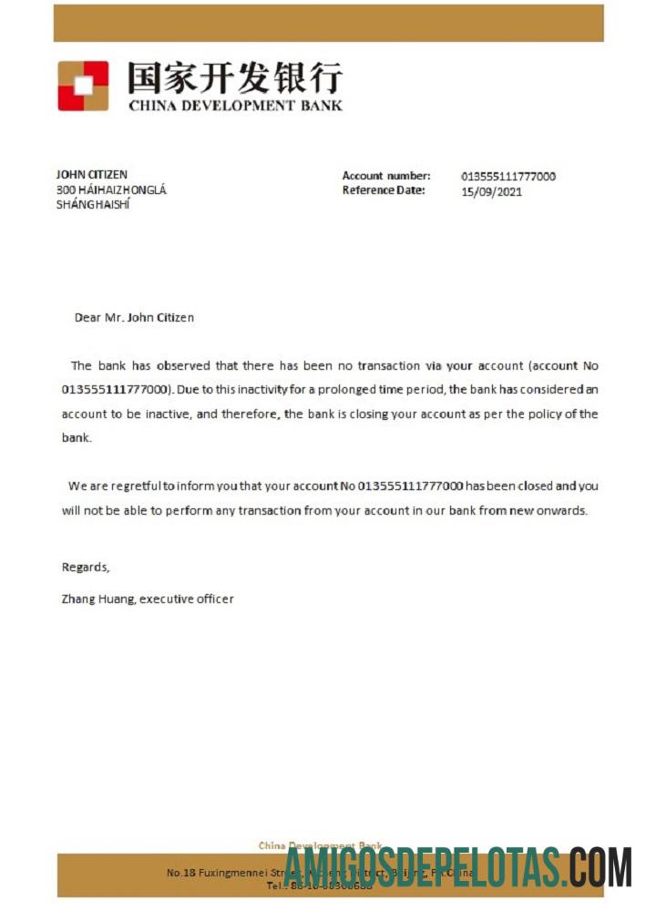 Tiongkok Development bank closure Referensi makering