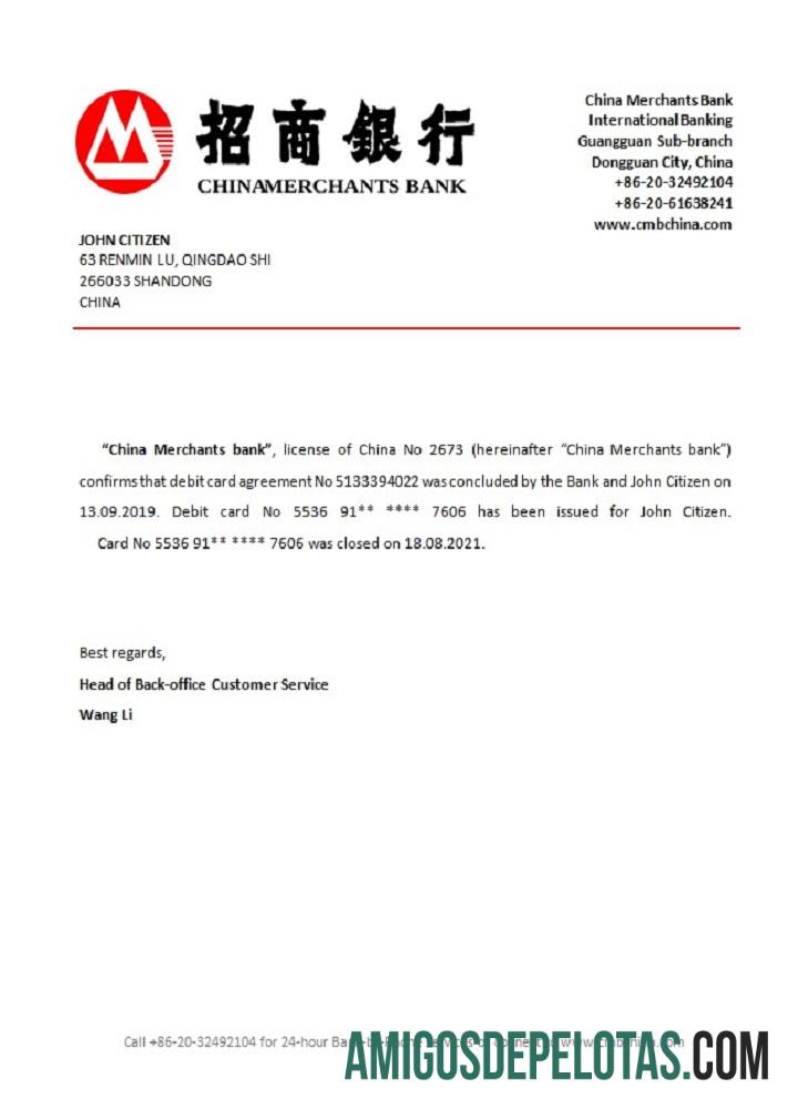 Tiongkok Merchants closure Referensi templat