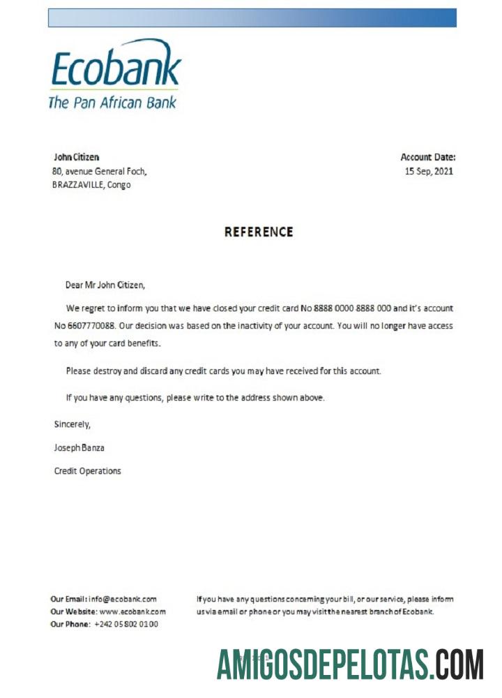 Kongo Ecobank closure Referensi makering
