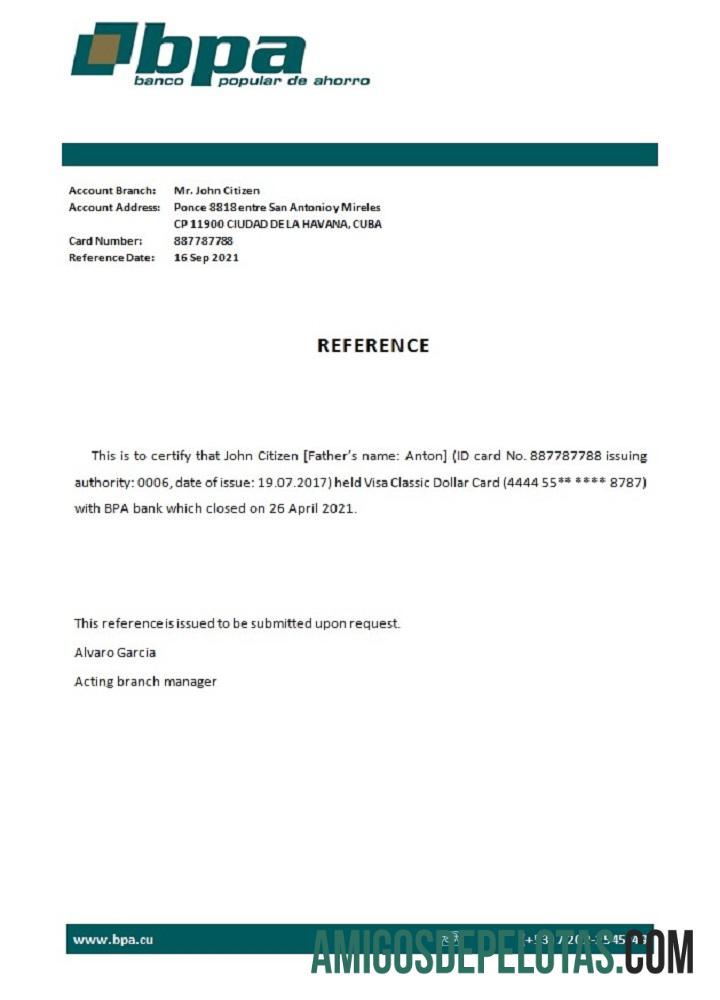 Kuba Banco Popular de Ahorro closure Referensi templat