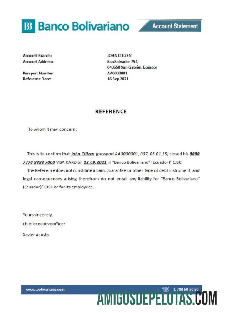 Ekuador Banco Bolivariano bank closure Referensi pratinjau