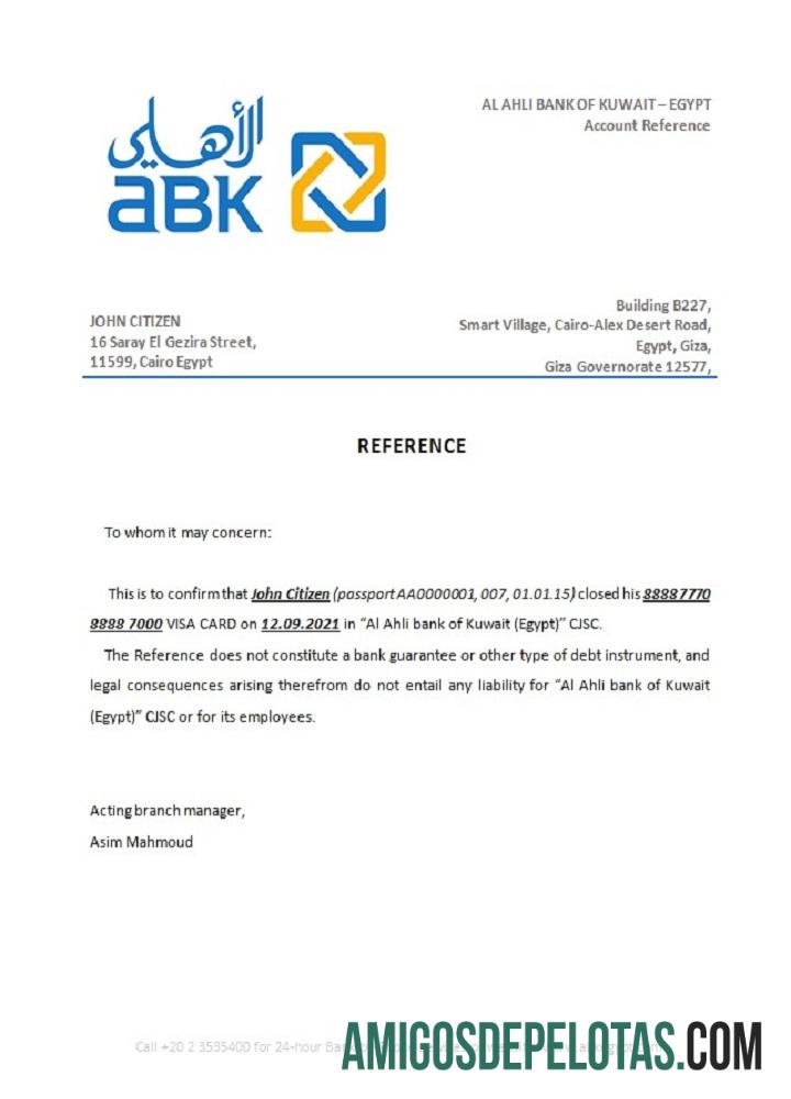 Mesir Al Ahli bank of Kuwait closure Referensi templat