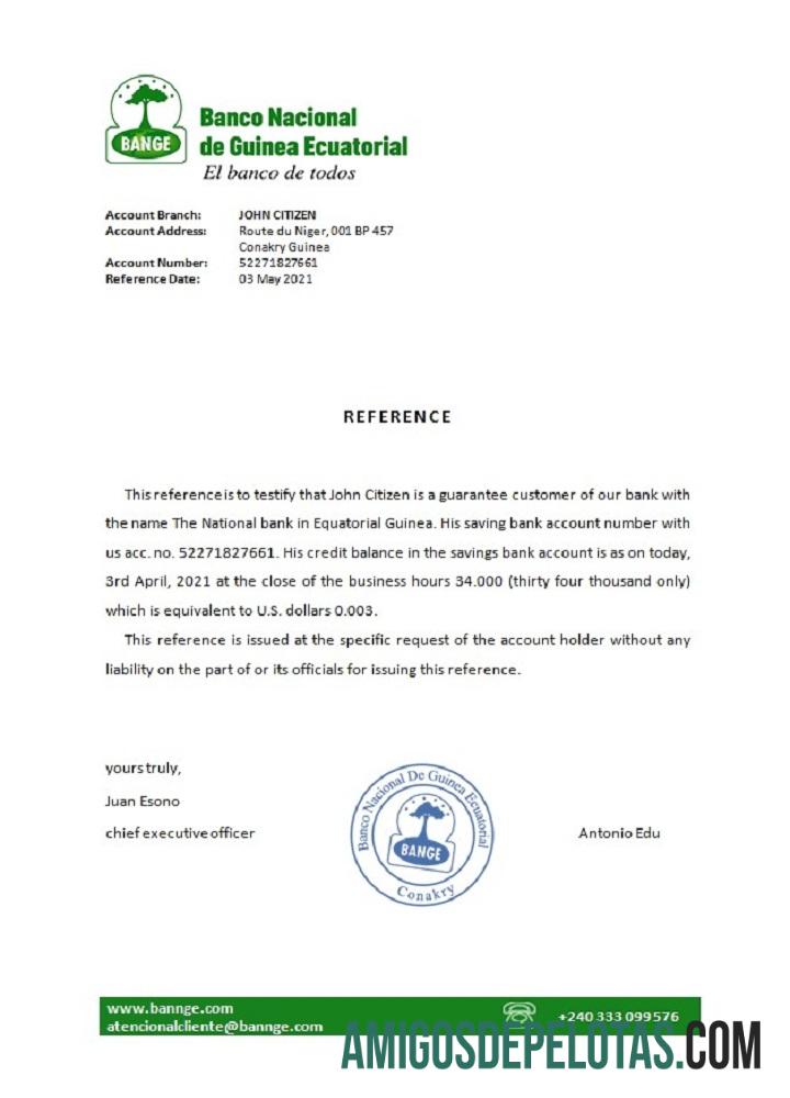 Guinea Khatulistiwa The nasional bank Referensi templat