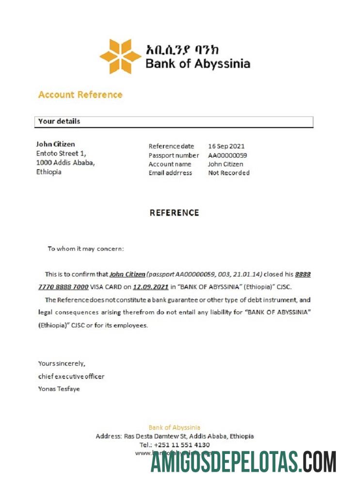 Etiopia Abyssinia closure Referensi makering