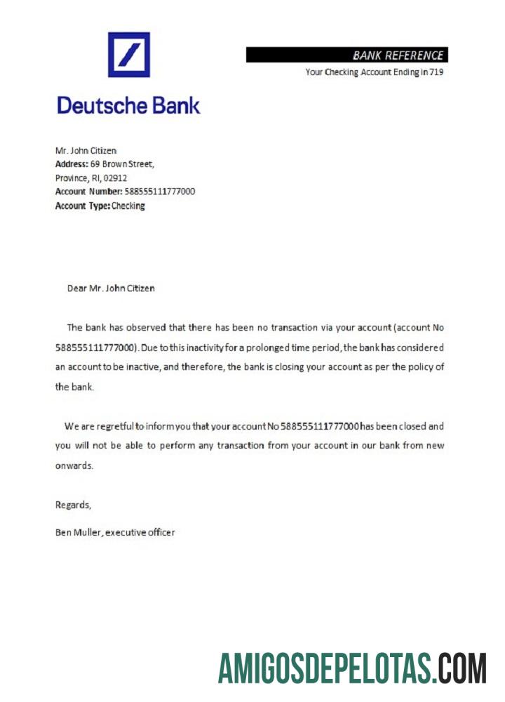 Jerman Deutsche bank closure Referensi sampel
