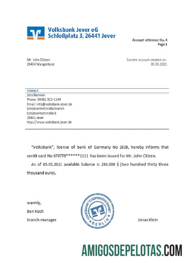 Jerman Volksbank Referensi templat
