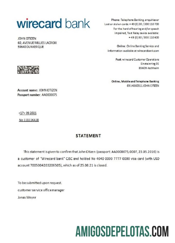 Jerman Wirecard closure Referensi templat