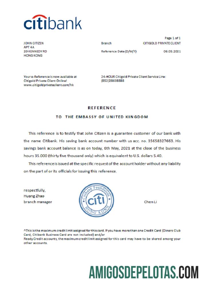 Hong Kong Citibank Referensi templat