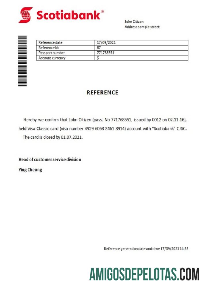 Hong Kong Scotiabank closure Referensi sampel
