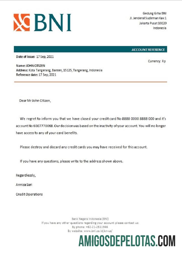 Indonesia bank Negara closure Referensi templat