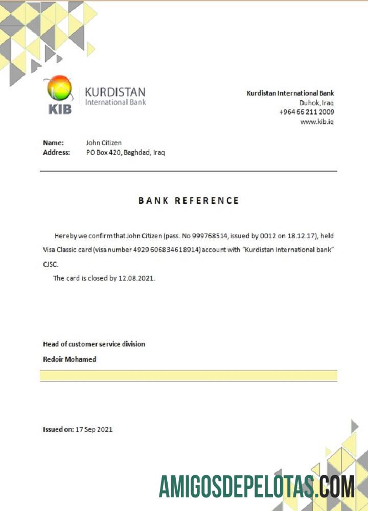 Irak Kurdistan International closure Referensi desain