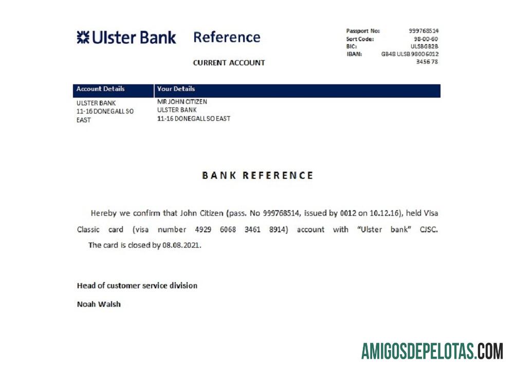 Irlandia Ulster bank closure Referensi templat
