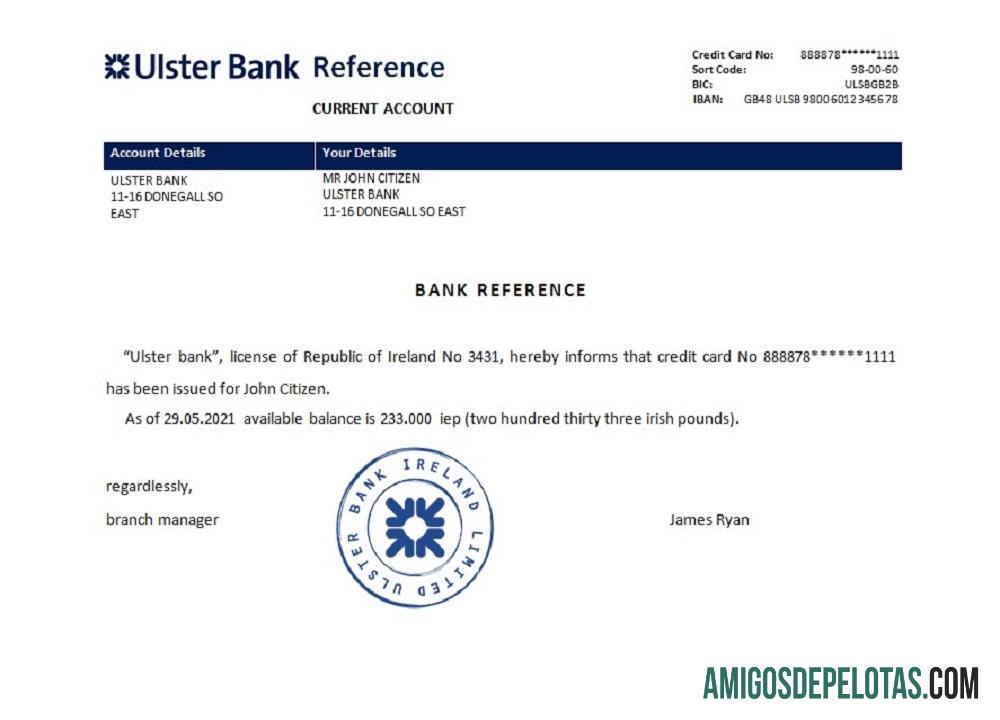 Irlandia Ulster bank Referensi pratinjau