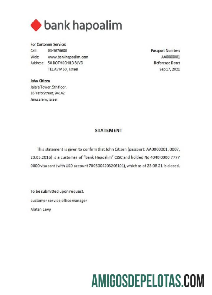 Israel Hapoalim closure Referensi templat