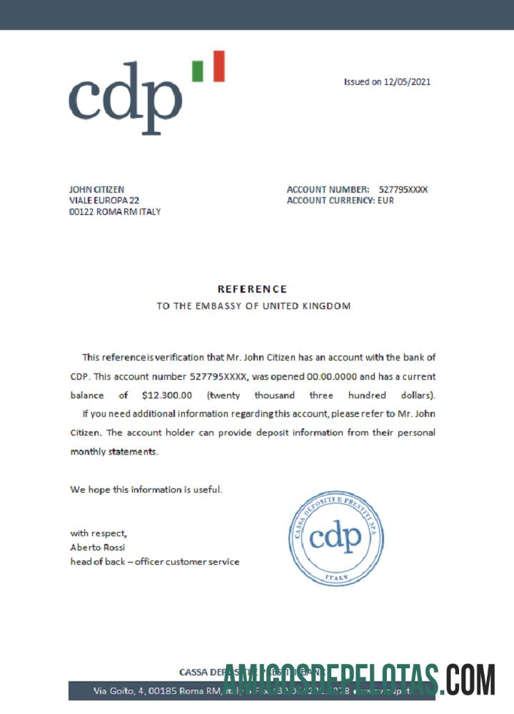 Italia CDP Referensi templat