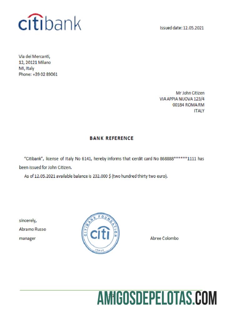 Italia Citibank Referensi makering