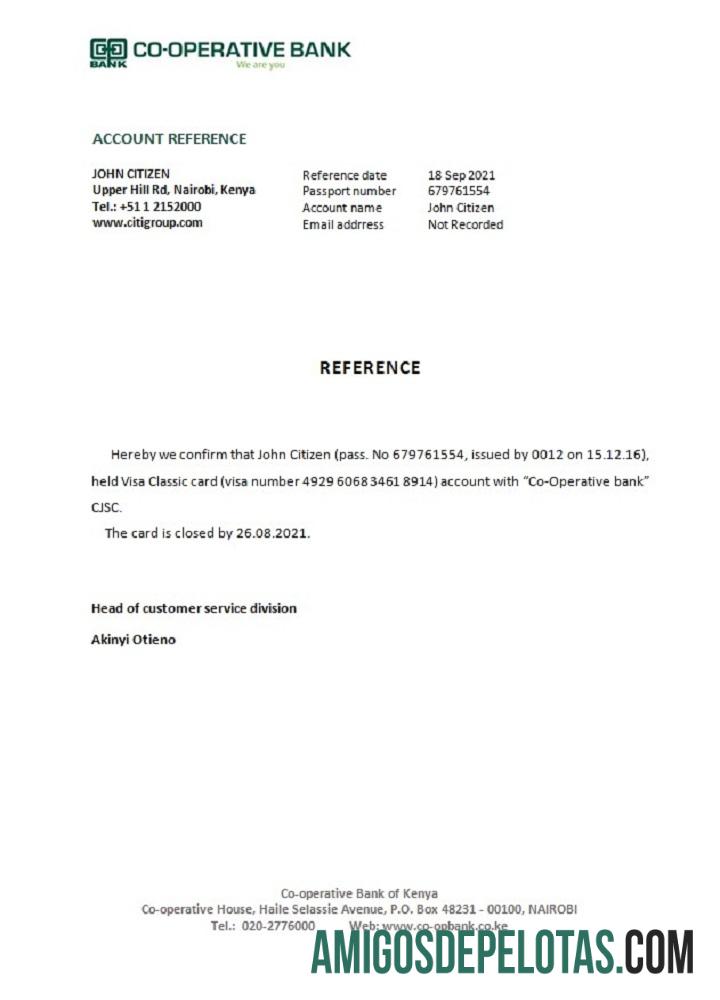Kenya Co operative closure Referensi desain