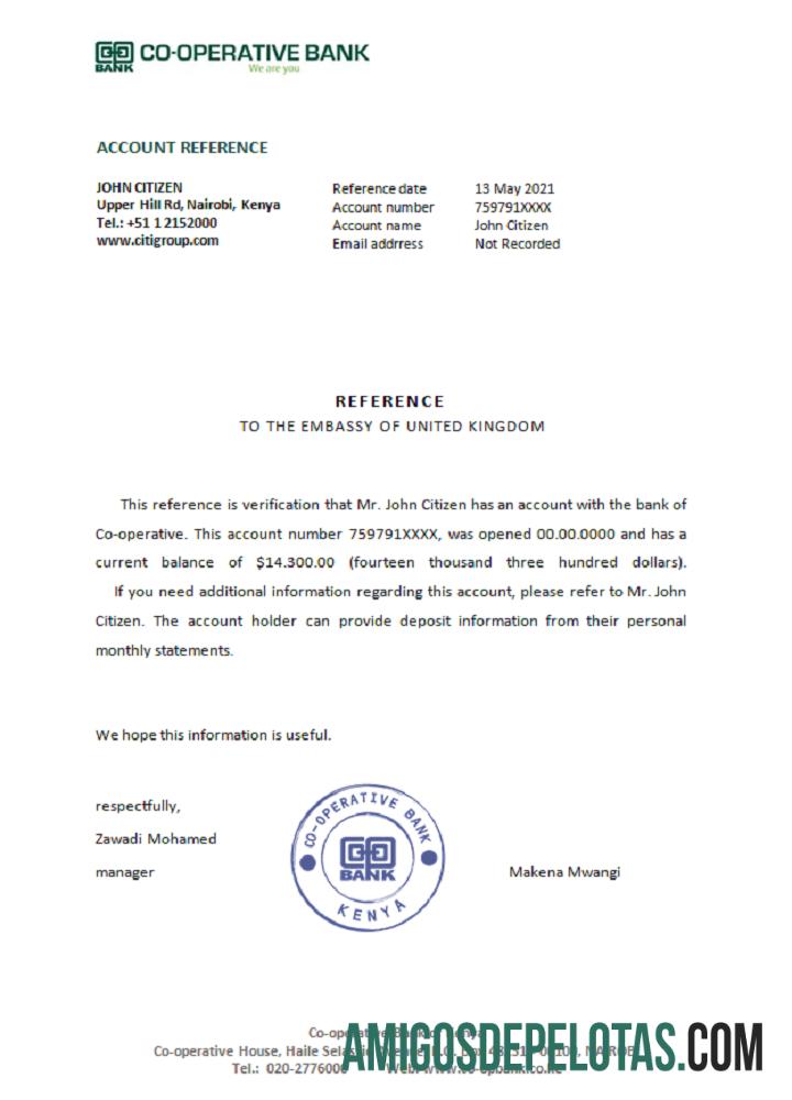 Kenya Co operative Referensi templat