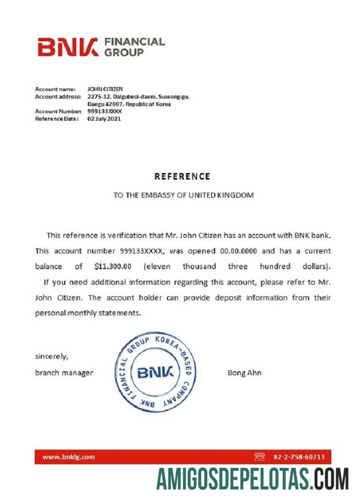 Korea BNK bank Referensi makering