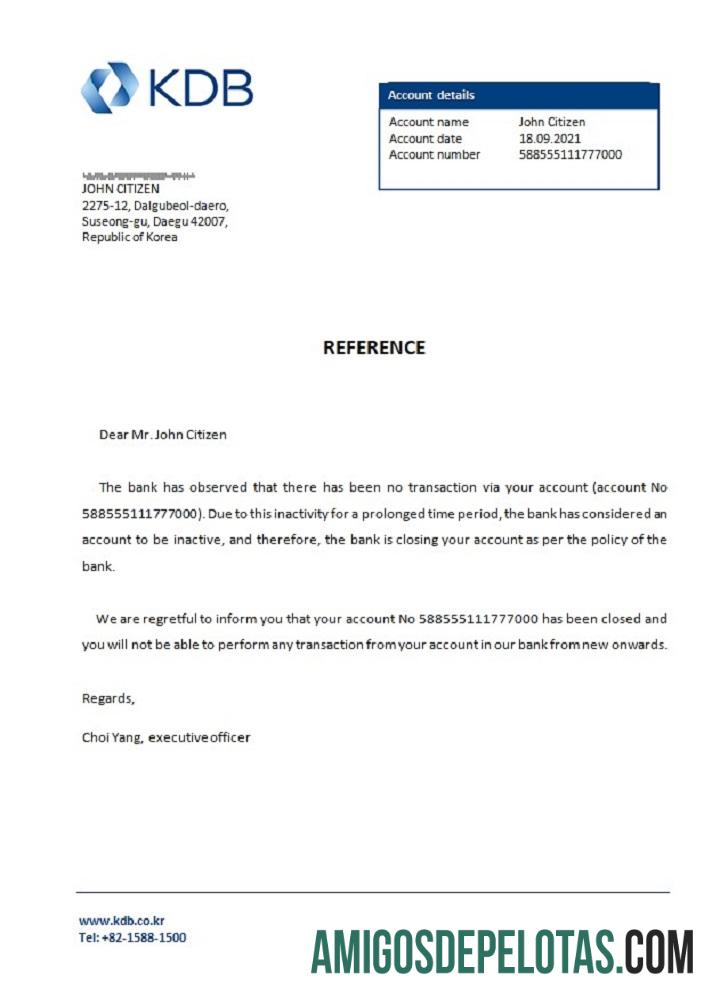 Korea KDB bank closure Referensi makering
