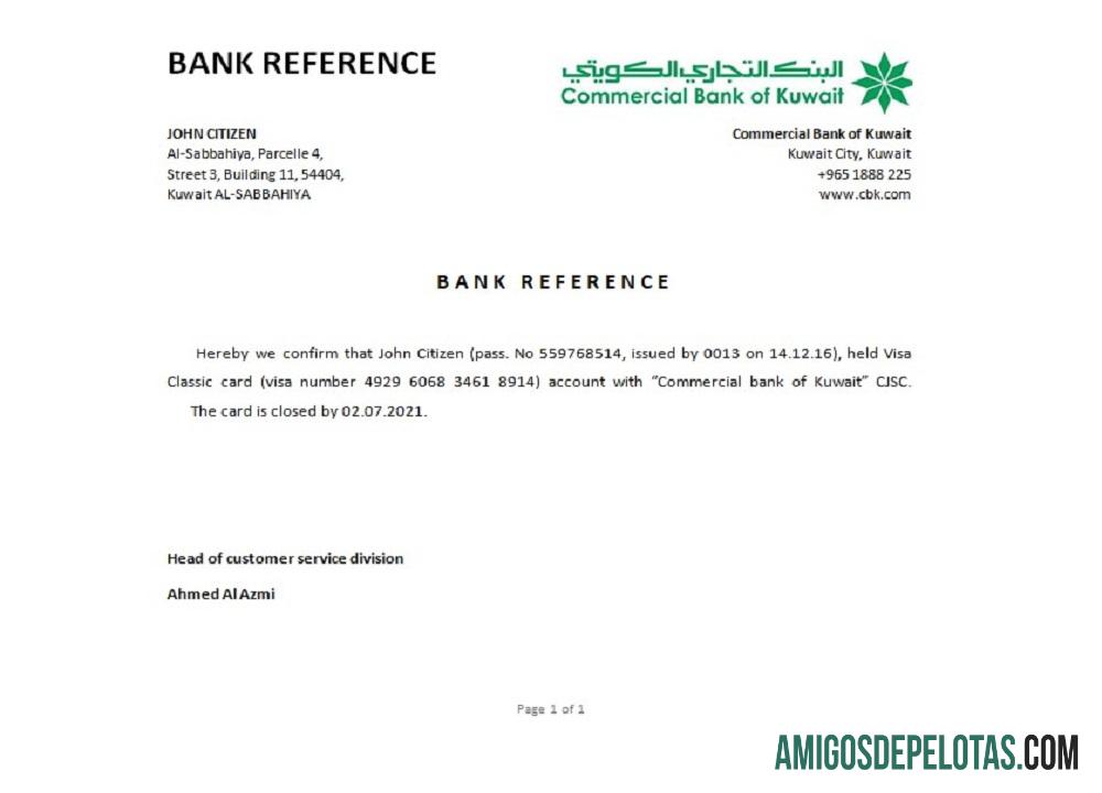 Kuwait komersial bank closure Referensi templat