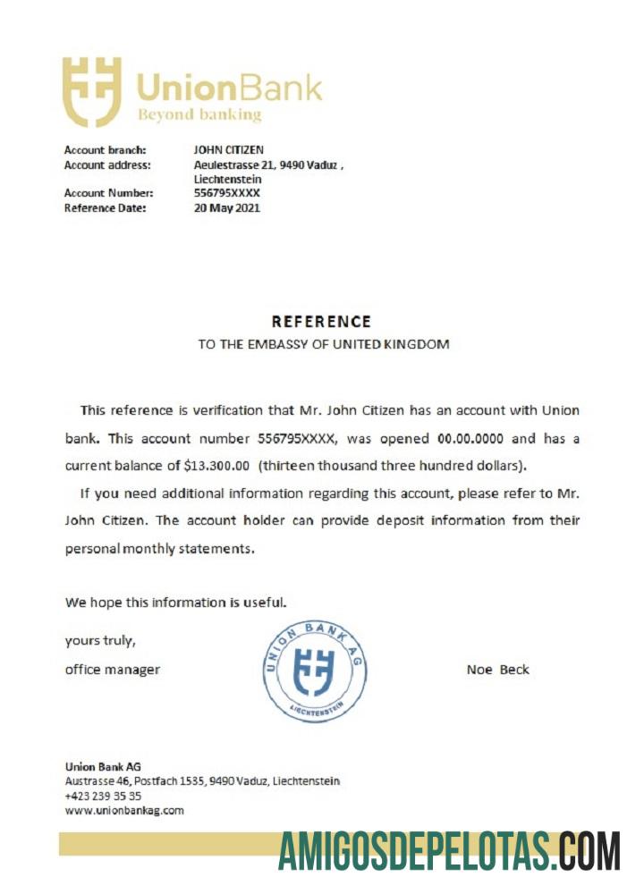 Liechtenstein serikat bank Referensi templat