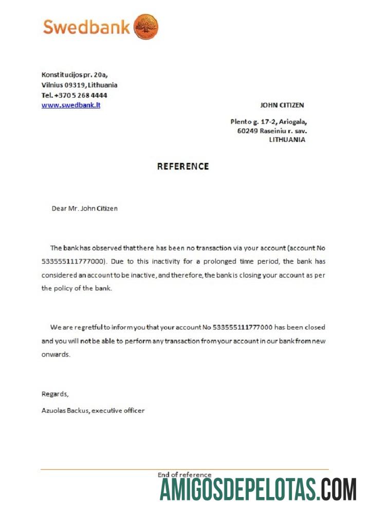 Lituania Swedbank closure Referensi pratinjau